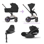 Cybex 4 in 1 ePriam Comfort Rosegold-Sepia Black con Cloud T i-Size