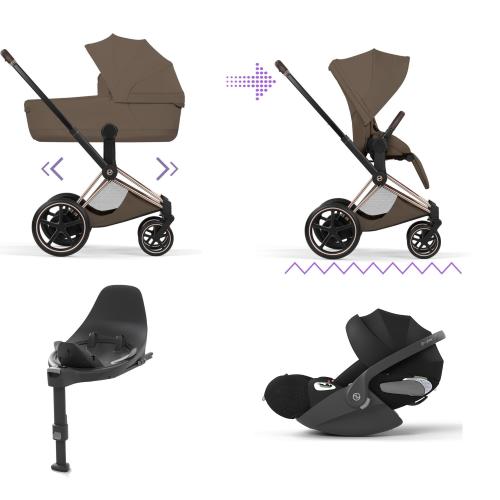 Cybex 4 in 1 ePriam Style Rosegold-Coconut con Isofix