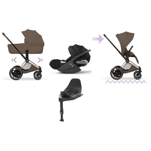 Cybex 4 in 1 ePriam Style Rosegold-Coconut con Isofix