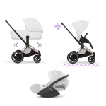 Cybex Trio ePriam Style Rosegold-Off White con Cloud T I-Size