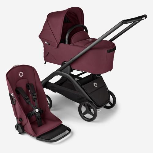 Bugaboo Trio Dragonfly Black Dark Cherry con Cloud T I-Size