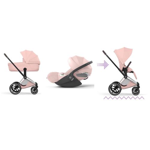 Cybex 4 in 1 ePriam Style Chrome-Peach Pink