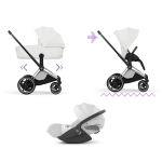 Cybex Trio ePriam Style Chrome-Off White con Cloud T I-Size Plus