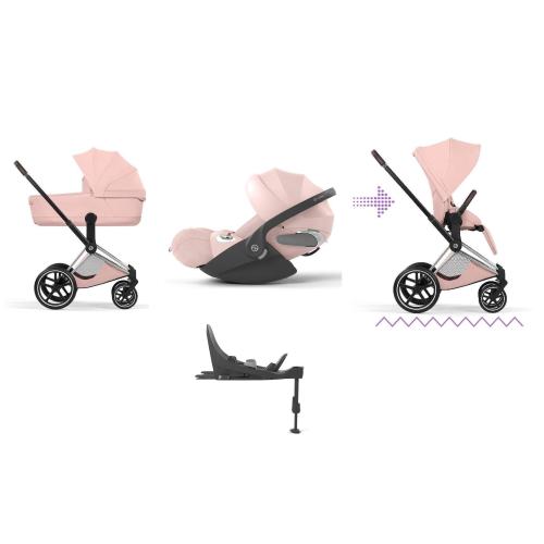 Cybex 4 in 1 ePriam Style Chrome-Peach Pink con Isofix