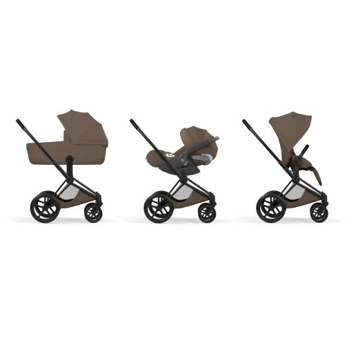 Cybex Trio Priam Style Matt Black-Coconut Brown con Cloud T I-Size