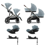 Cybex 4 in 1 Gemellare Gazelle S TPE Stormy Blue con isofix