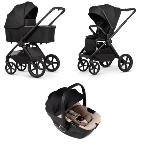 Kit Nascita VENICCI TINUM Upline 3 in 1 Onyx e Lettino Simply