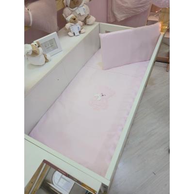 Bebe Coordinato 4pz Rosa con treccia Bicolore