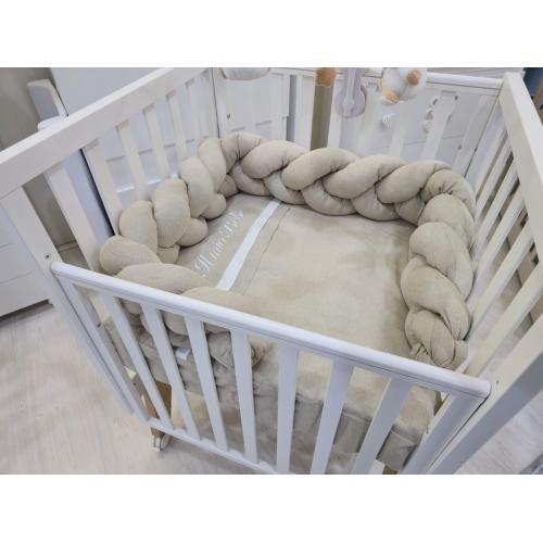 Bebe Coordinato Orsetto 4 pz tortora effetto lino