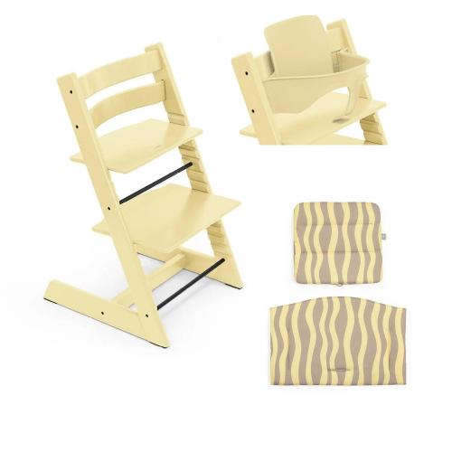 Stokke Seggiolone Tripp Trapp 3 in 1 Lemon Yellow con cuscino