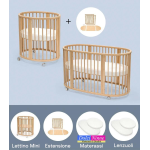 Stokke Kit Sleepi V3 Natural Culla e Lettino con materassi e lenzuoli