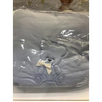 Bebe Coordinato Orsetto 4 pz Celeste con Treccia Bicolore