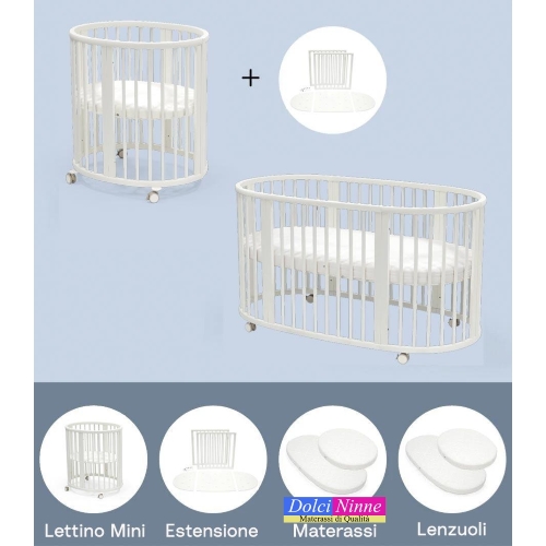 Stokke Kit Sleepi V3 White Culla e Lettino con materassi e lenzuoli