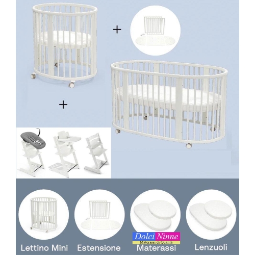 Stokke Kit Nascita neonato Sleepi V3 e Tripp Trapp 4 in 1 White