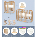 Stokke kit Nascita neonato Sleepi V3 e Tripp Trapp 4 in 1 Natural