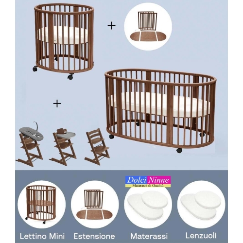 Stokke Kit Nascita neonato Sleepi V3 e Tripp Trapp 4 in 1 Warm Brown