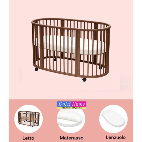 Stokke Letto Sleepi V3 Warm Brown con Materasso e lenzuolo