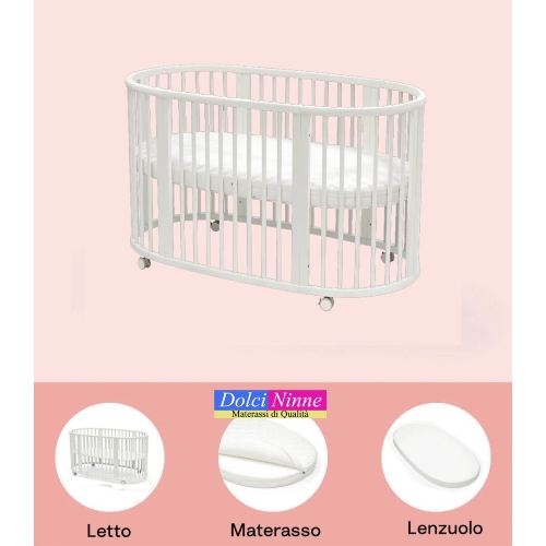 Stokke Letto Sleepi V3 White con Materasso e lenzuolo