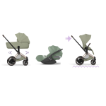 Cybex Trio ePriam Style Rosegold-Sage Green con Cloud T Plus