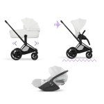 Cybex Trio ePriam Style Matt Black-Off White con Cloud T I-Size