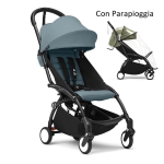 Stokke Passeggino Yoyo 3 Black-Aqua con parapioggia