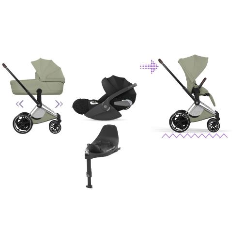 Cybex 4 in 1 ePRIAM Style Chrome-Sage Green con Isofix