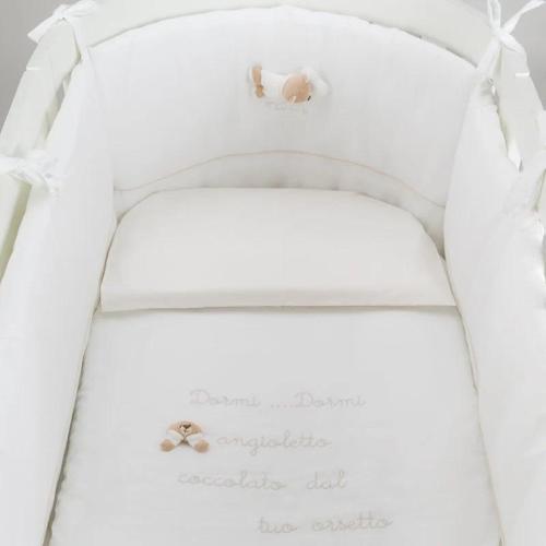 Nanan Set Piumone Ovale Tato Bianco per Lettino 