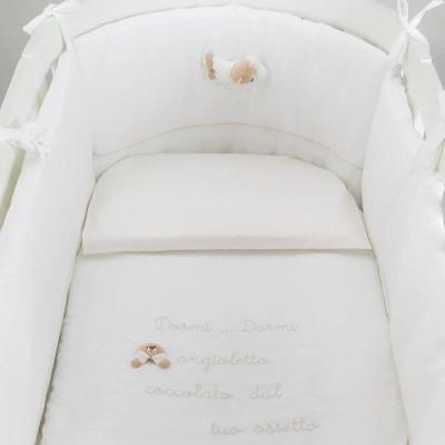 Nanan Set Piumone Ovale Tato Bianco per Lettino 