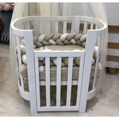 Culla ovale evolutiva Ovaly Bianca con materassi