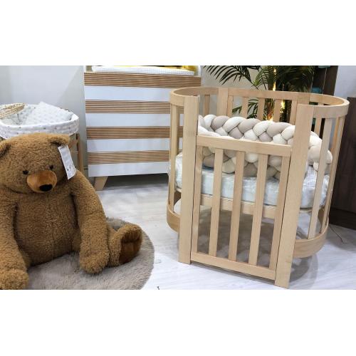 Culla ovale evolutiva Ovaly Naturale con materassi