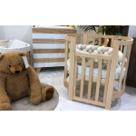 Culla ovale evolutiva Ovaly Naturale con materassi