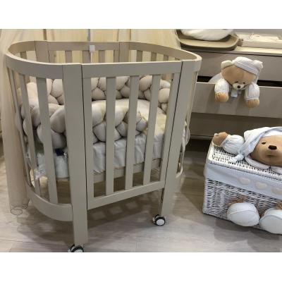 Culla ovale evolutiva Ovaly Tortora con materassi