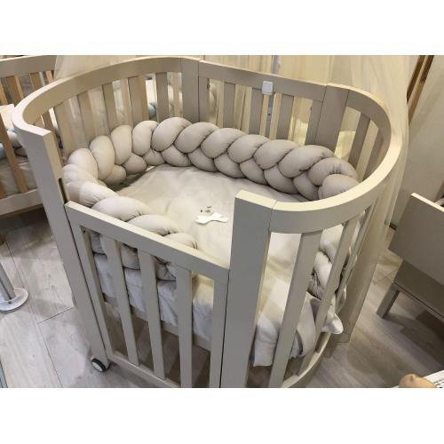 Culla ovale evolutiva Ovaly Tortora con materassi