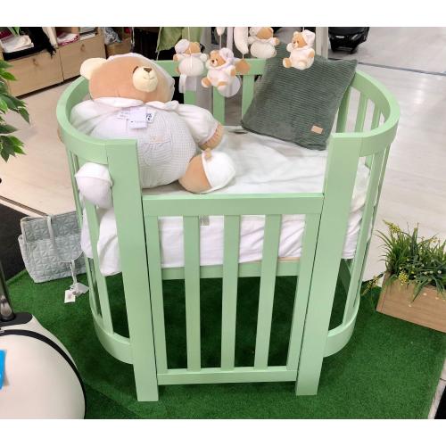 Culla ovale evolutiva Ovaly Salvia con materassi