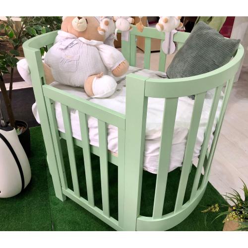 Culla ovale evolutiva Ovaly Salvia con materassi