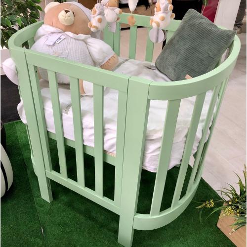 Culla ovale evolutiva Ovaly Salvia con materassi