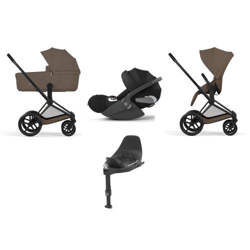 Cybex Priam Comfort 4 in 1 Matt Black-Coconut Brown con Isofix