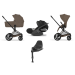 Cybex Priam Comfort 4 in 1 Matt Black-Coconut Brown con Isofix