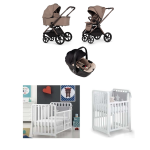 Kit Nascita Neonato Trio Venicci Upline 3 Sand e Culla Lettino Glam 9x1