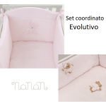 Nanan Set Coordinato evolutivo culla lettino Rosa