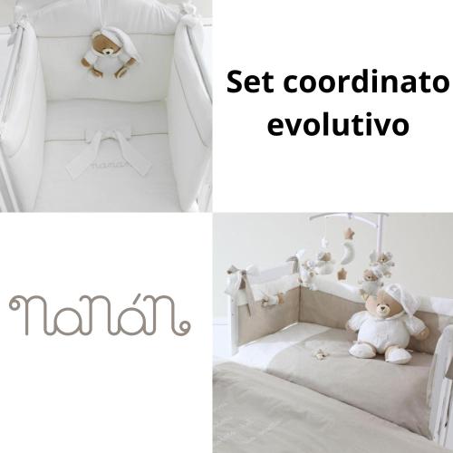 Nanan Set Coordinato evolutivo culla lettino Tato-Bianco