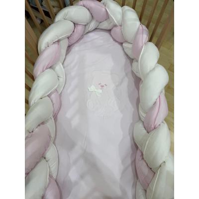 Coordinato Evolutivo 3pz Orsetto Rosa con Treccia bicolore