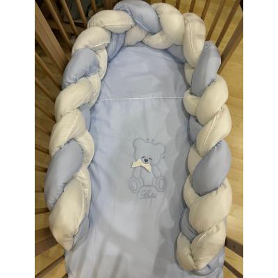 Coordinato Evolutivo 3pz Orsetto Celeste con Treccia bicolore