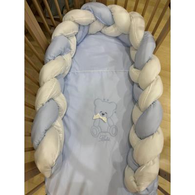 Coordinato Evolutivo 3pz Orsetto Celeste con Treccia bicolore