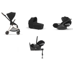 Cybex Mios 4-in-1 Sepia Black con telaio Rosegold Cloud T e Base T Isofix