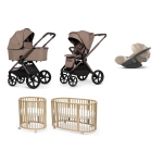 Kit Neonato Trio Venicci UpLine 3 Sand e Stokke Sleepi V3 Natural