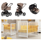 Kit Nascita Neonato Trio Venicci Upline 3 Sand e Culla Lettino Glam 9x1