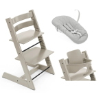Stokke Seggiolone per neonati Tripp Trapp 3 in 1 Cashmere Grey con Newborn