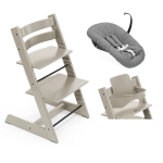 Stokke Seggiolone per neonati Tripp Trapp 3 in 1 Cashmere Grey con Newborn