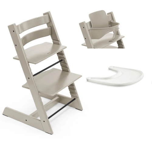 Stokke Seggiolone Tripp Trapp 3 in 1 Cashmere Grey con vassoio